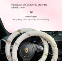 Nueva Creativa Funda De Volante De Coche Oso De Dibujos Animados Invernal Con Flor Antideslizante Moda Funda Para Manillar - details 0