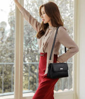 Bolso De Hombro Negro Para Mujer De Cuero PU Color Sólido Bolso Cruzado Mensajero Monedero Mano Bolsos De Moda - details 6