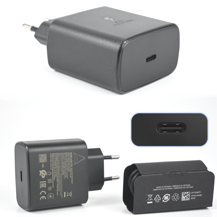 Cargador 45W  Carga Rapida para Samsung Galaxy S24 Ultra/S24+/S24/S23 Ultra/S23+/S23/S22 Ultra/S22+/S22/S21/S20/Note 20/Note 10,Galaxy Tab S9/S8,Enchufe USB C con Cable USB C