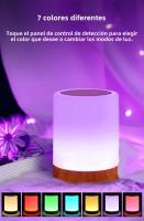 Lámpara Nocturna LED De Color Cambiante 7/13 RGB Con Control Táctil Y Dimmer Recargable Por USB Decoración De Escritorio Regalo Para Cama - details 2