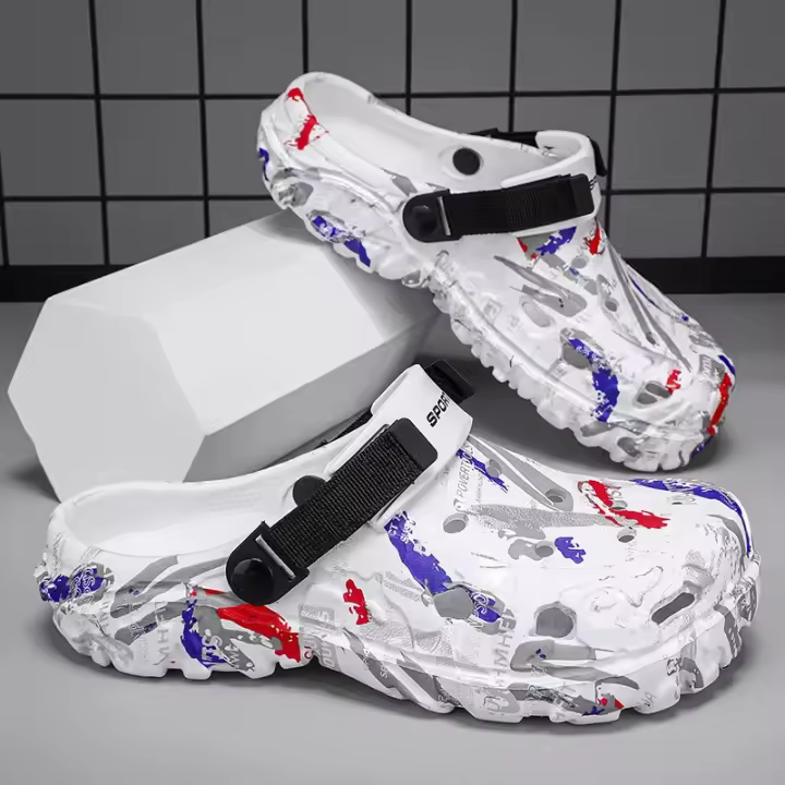 Sandalias De Hombre Talla Grande 47 Para Verano Clogs De Jardín Al Aire Libre Zapatos De Agua Con Agujeros Casual Comodidad Hogar Suaves - 1