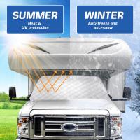 Cubierta De Ventana Para Camión De Clase C Ford E450 1997-2024 Motorhome Anticongelante De 4 Capas Sombrilla Para Ventana Delantero RV - details 4