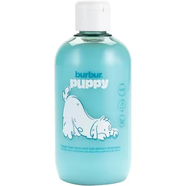 Champú Burbur Puppy Aloe Vera y Avena – 400 ml | Suavidad, hidratación y protección para piel sensible de cachorros. - 1
