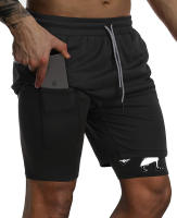 Shorts De Entrenamiento Para Hombre Con Estampado De Cruz Ángel 2 En 1 Secado Rápido Bolsillo Para Teléfono Y Anillo De Toalla Activewear Para Gimnasio Y Correr - details 16