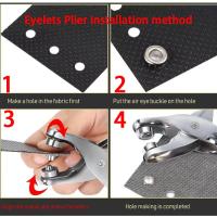 Kit De Herramientas Para Ojales Y Ganchos Metálicos 6/12mm 150/320/400 Piezas Para Manualidades Y Costura De Cuero Ropa Cinturones Sombreros - details 1