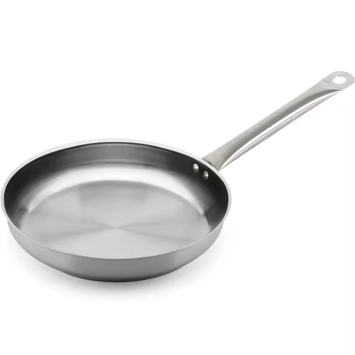 Alza Chef Inox - Sartén Plateada, Acero Inoxidable, SIN ANTIADHERENTE, Ecológica, Libre de PFOA, Todo Tipo de Cocinas, Fondo Efecto Plancha - 1