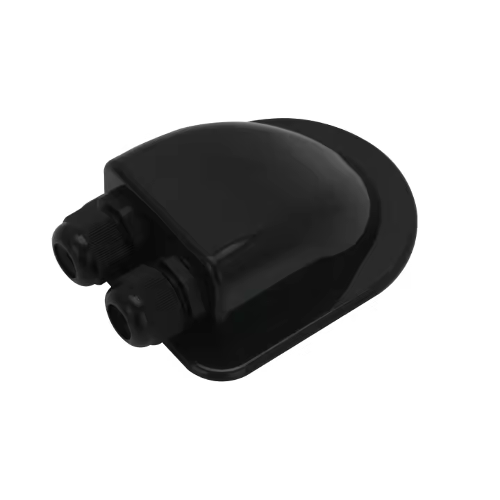 Caja De Gland De Doble Entrada Para Techo De Panel Solar Negro Plástico Para Camper RV Barco Unidad De Instalación En La Parte Superior - 1