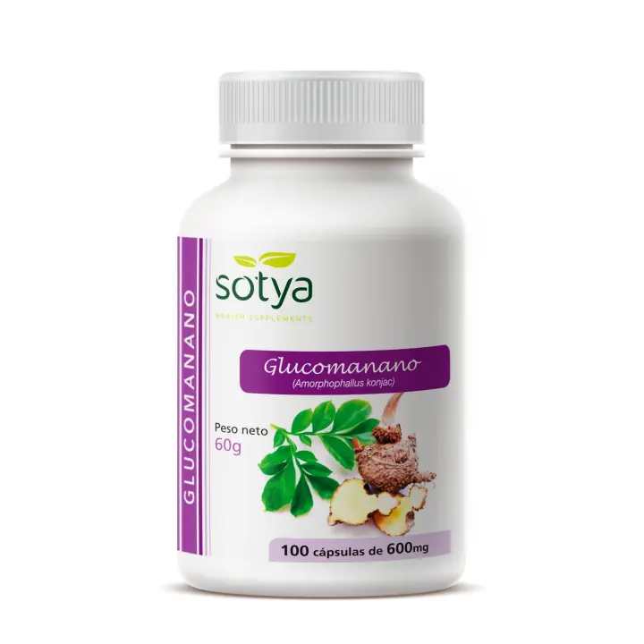 Sotya Glucomanano 100 Cápsulas - Suplemento Dietético para Control de Peso - 1