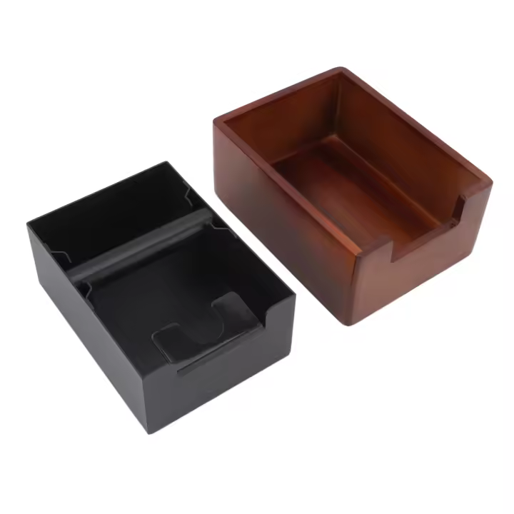 Caja de golpe de café, hierro ABS de madera integrado con mango, cubo para posos de café, para café en casa - 1