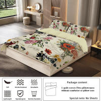 Juego De Cama Retro Con Patrón Floral 3 Piezas Adecuado Para Dormitorio De Mujer Queen King Twin Cama Funda De Edredón Y 2 Fundas De Cojín Material Poliéster 100% - details 6
