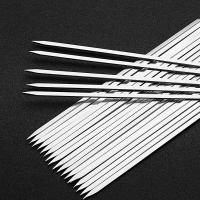 50Pcs Brochetas De Barbacoa Reutilizables Con Mango De Madera Acero Inoxidable Para Kebab Herramientas De Camping Al Aire Libre Y Picnic - details 4