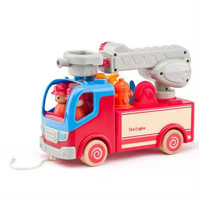 Camion de Bomberos con Luces y Sonidos Madera Woody - 1