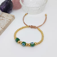 Pulseras De Ojos Turcos Múltiples Colores Para Mujer Con Cuentas Plateadas Doradas Accesorios De Moda Bohemia Geométricas - details 9