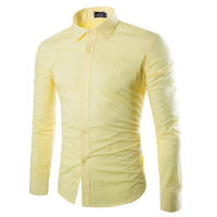 Camisa De Manga Larga Para Hombre En 14 Colores Solidos Estilo Casual Moda Candy Color Para Uso Diario Primavera Y Verano - details 13