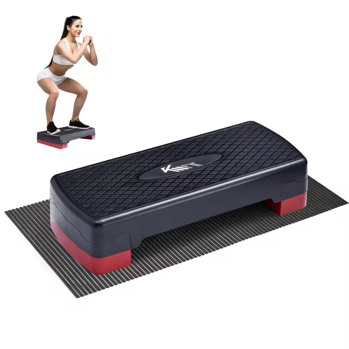 KM-Fit Aeróbico banco step fitnes stepper tablero altura ajustable 10/15 cm - 1