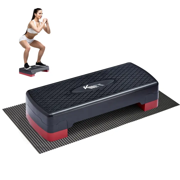 KM-Fit Aeróbico banco step fitnes stepper tablero altura ajustable 10/15 cm - 1