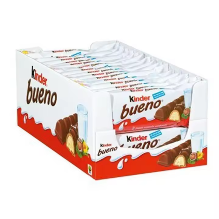 BARQUILLO T.2 KINDER BUENO  30UD - Deliciosos barquillos de chocolate Kinder Bueno, caja de 30 unidades ¡Compra ahora! - 1