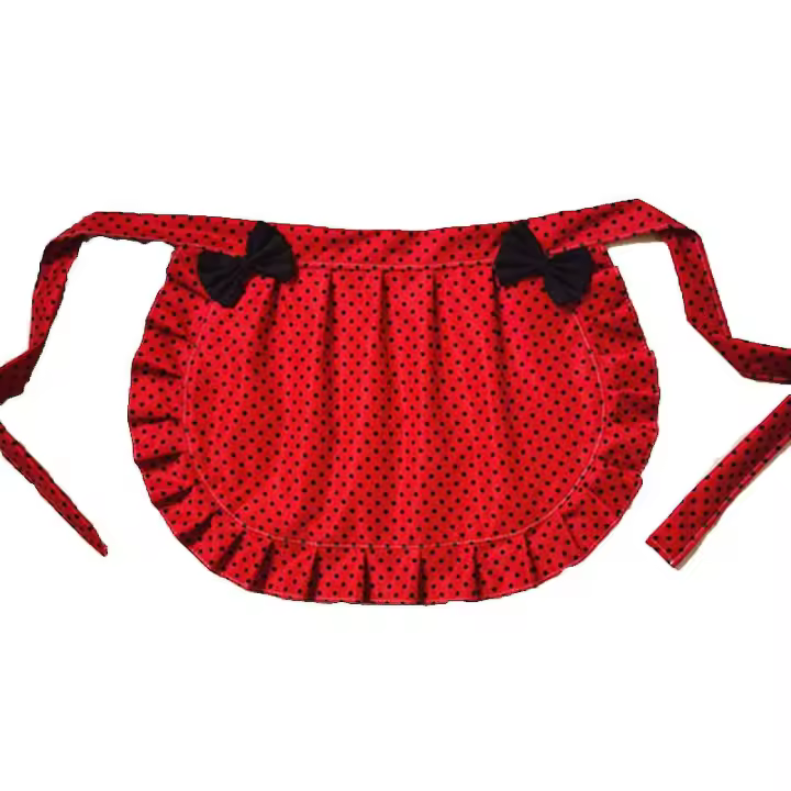 Retro delantal Belt delantal para Niños traje ajustado Blanco Algodón Medio delantal Partido Caliente - 1
