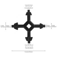 Llave De Rosca Cruzada 4 En 1 Para Taladro Llave De Chuck Multifuncional De Carbono Acero Tamaños 6mm 9mm 10mm 13mm Para La Mayoría De Los Taladros/Herramientas Eléctricas - details 1