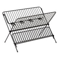 MAXHOME-Escurridor plegable de PP y metal de 2 alturas,Dimensiones : L. 42,5 x P. 37,5 x H. 33 cm - details 1