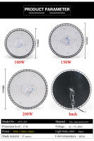 Luz De Bajo Techo Industrial LED Super Brillante 100W 150W 200W IP65 Impermeable Para Gimnasio Almacén Fábrica Luz De Garage - details 9