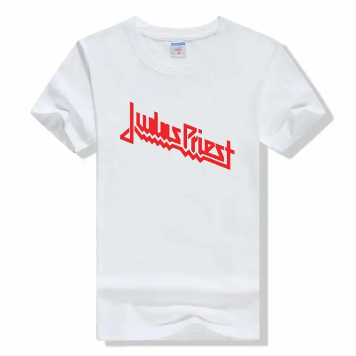 Camiseta De Algodón Para Hombre Judas Priest Estampado Streetwear Con Banda De Latón Estilo Metalero Camiseta De Manga Corta Para Verano - 1