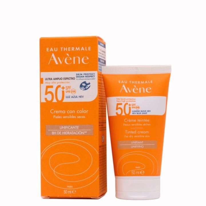 AVÈNE Crema Facial Hidratante 8h con Color SPF50 50 ml — oferta en Miravia
