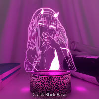 Lámpara 3D De Noche LED Zero Two Para Decoración De Dormitorio Luz Anime Waifu Regalo Darling in the Franxx Lámpara De Sapphire - details 6