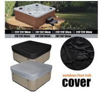 Square Garden Hot Tub Cover, 210D Oxford Fabric Swimming Pool Cover, Waterproof, Dustproof, UV Protection, Various Sizes Available, 231 x 231 x 30 cm - details 1