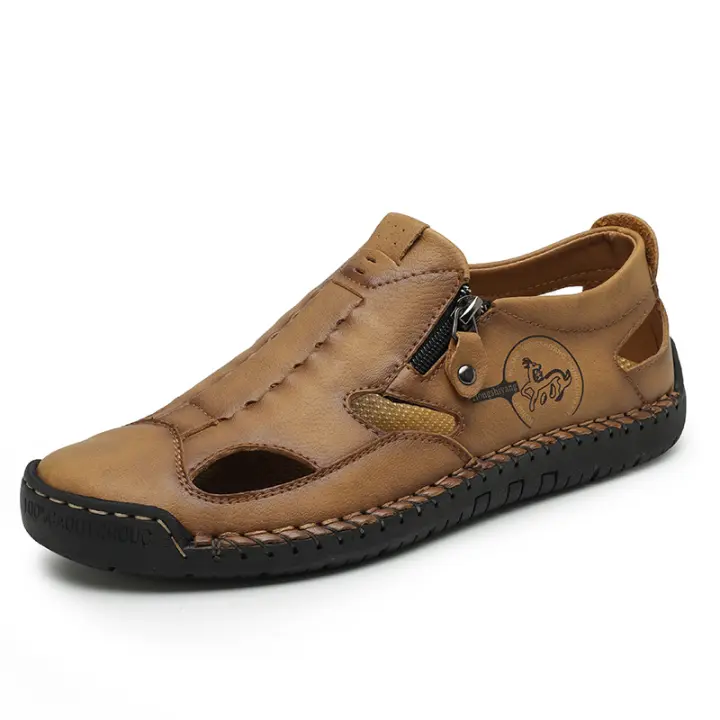Sandalias De Verano Para Hombre Cómodas Y Transpirables Zapatillas De Playa Clásicas De Alta Calidad Con Suela De Goma - 1