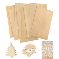 Hojas De Madera Balsa Para Proyectos De Manualidades DIY Accesorio De Madera Ligero Tablero No Terminado Hojas De Madera Finas Para Corte Y Grabado - details 0