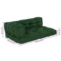 Cojín para sofá de palets vidaXL con soporte para brazos y respaldo de tela verde - details 7