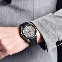 Reloj De Pulsera De Cuarzo Para Hombre BENYAR Lujo Nueva Marca 50M Impermeable Correa De Acero Inoxidable Cronógrafo Casual Para Hombres - details 7