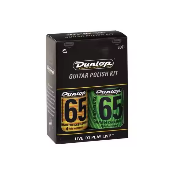LIMPIADOR Y LUBRICANTE GUITARRA-Dunlop (6501) Polish Kit (654 + 6574 + Gamuza) - 1