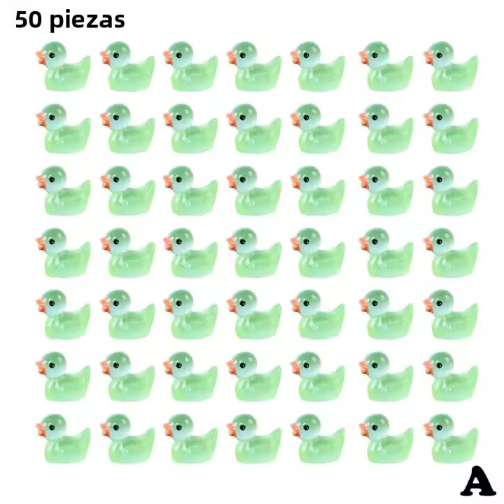 50/100 Pcs Miniaturas De Pato Amarillo Ornamento Figuras Pequeñas De Resina Para Decoración De Hogar Y Paisaje Micro Estilo Pastoral - 1