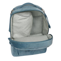 Safta Mochila de Maternidad Azul Empolvado Mum Leaves 2024 - Adaptable a Carrito de Bebé - Resistente - Garantía 2 Años - details 2