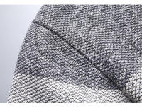 Chaqueta De Punto Gruesa Para Hombre Con Cuello Alto En Velours Estilo Casual Cierre De Cremallera Patchwork Invierno Suave Y Cálida - details 8