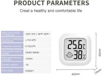 Estación Meteorológica Digital LCD Xiaomi Con Termómetro Y Higrómetro Reloj De Pared Para Interior Y Exterior Medidor De Humedad Y Temperatura - details 5