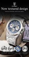 Reloj De Pulsera Para Hombre POEDAGAR Lujo Resistente Al Agua Con Manecillas Luminosas Cronógrafo Acero Inoxidable Cuarzo Reloj Hombre - details 4