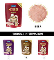 Snack húmedo para gatos - Sobres de comida cremosa (mousse) para mascotas--Alimento para gatos adultos y cachorros - details 1