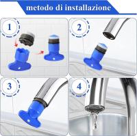 6 piezas, aireador M18.5, aireador de grifo de baño de cocina, aireador de grifo de fregadero con 2 llaves de plástico de ahorro de agua, azul - details 2