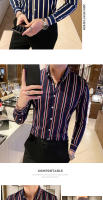 Camisa Larga De Manga Para Hombre Clásica Estampada Primavera Moda Casual Negocios Boda Tendencia Cuello En V Polyester - details 7