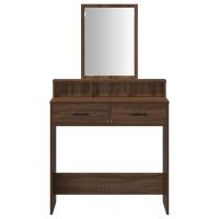Mesa de Maquillaje vidaXL con Cajones de Madera de Roble Marrón 79x41x140 cm - details 3