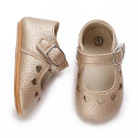 Zapatos Para Bebé Recién Nacidos Niñas Clásicos Corazón De Goma Antideslizante PU Vestido Primera Caminadora Zapatos De Cuna - details 74