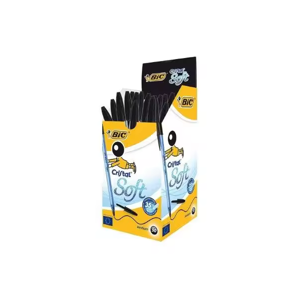 Bolígrafo Bic Pen Cristal Soft Negro 1,2mm - 1