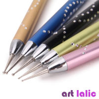 5Pcs Herramienta De Dibujo De Uñas Con Plumas De Strass Dual-terminado En Acero Inoxidable Selector De Piedras Preciosas Para Diseño De Uñas - details 0