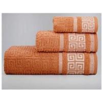 Juego de Toallas de Algodón Portugués 100% - Alta Absorción 600g/m2 - Set de 3 Piezas - Grego Teja - details 0
