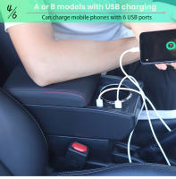 Caja De Reposabrazos Para Citroen C2 Y C3 Accesorios De Interiores Para Coche Con Soporte De Taza Y Almacenamiento Material PU Cuero / Plástico ABS Certificación CE - details 10