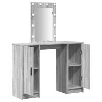 Mesa de tocador vidaXL con luces LED gris Sonoma 102x33x135 cm - details 2