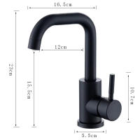 Grifo De Baño De Acero Inoxidable 304 Mezclador De Agua Caliente Y Fría Con Rotación De 360 Grados Monohandle Moderno - details 0
